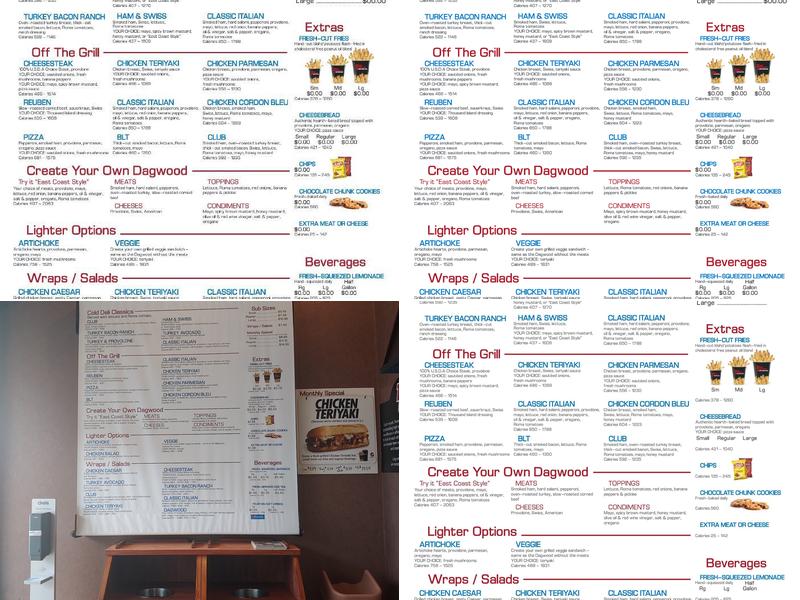 Penn Station East Coast Subs Menu