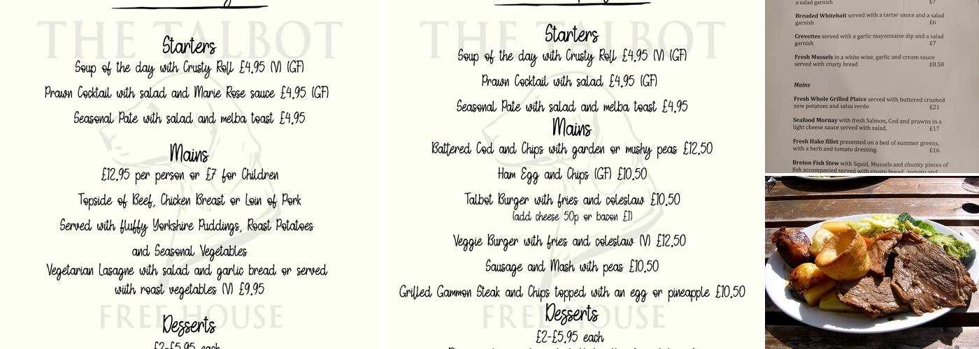 The Talbot Menu
