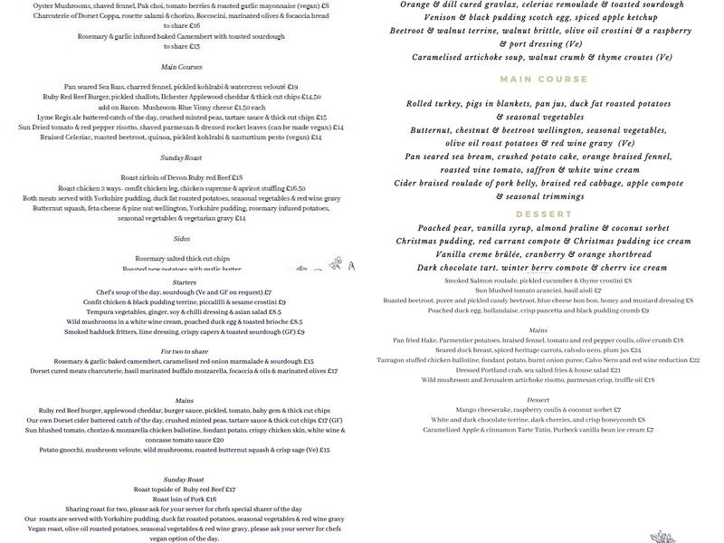 The Worlds End, Almer Menu