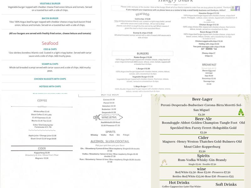 The Hungry Shark Menu