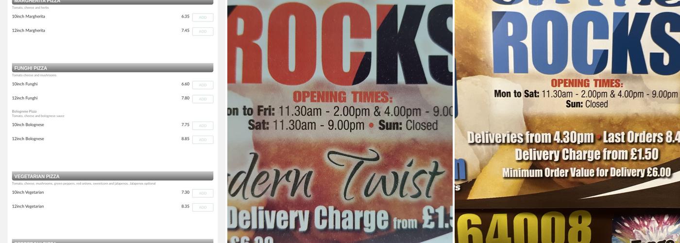 Cod On The Rocks Menu