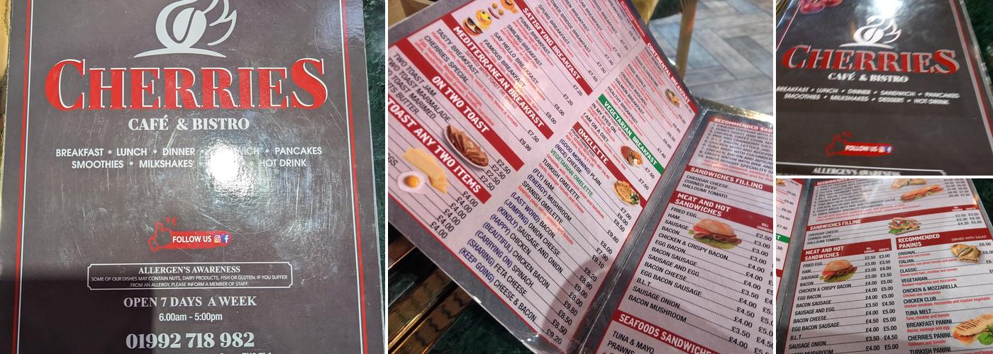 Cherries Cafe Menu