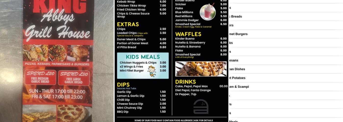 Smashd Bishop Auckland Menu