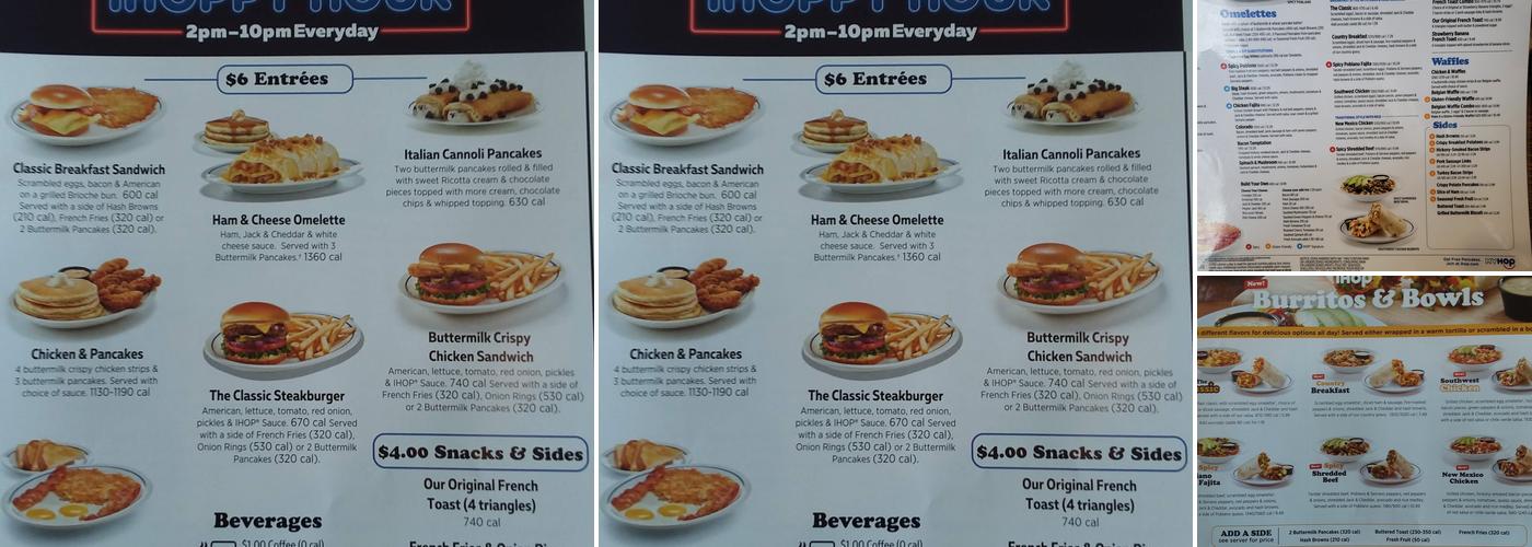 IHOP Menu