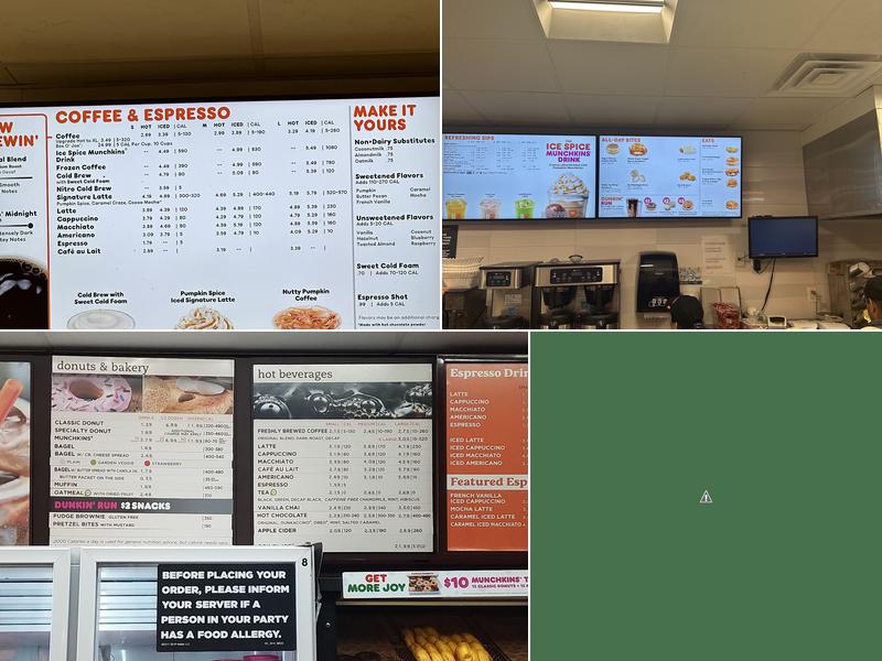 Dunkin' Menu