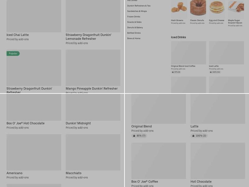Dunkin' Menu