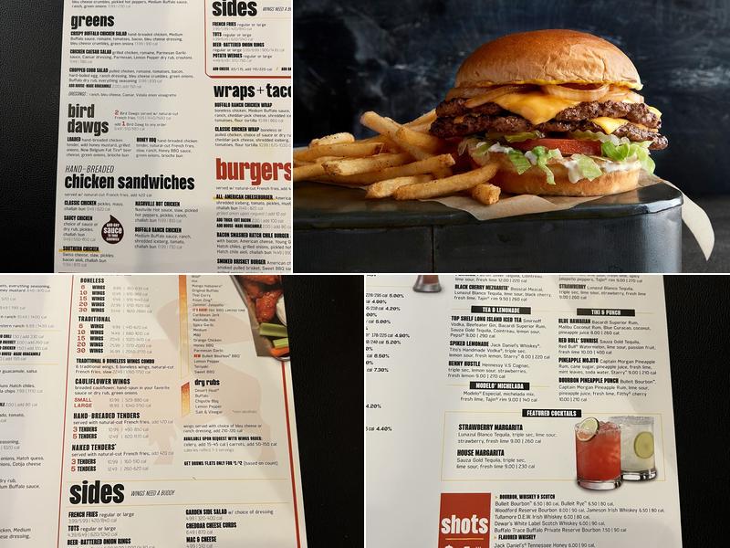 Buffalo Wild Wings Menu