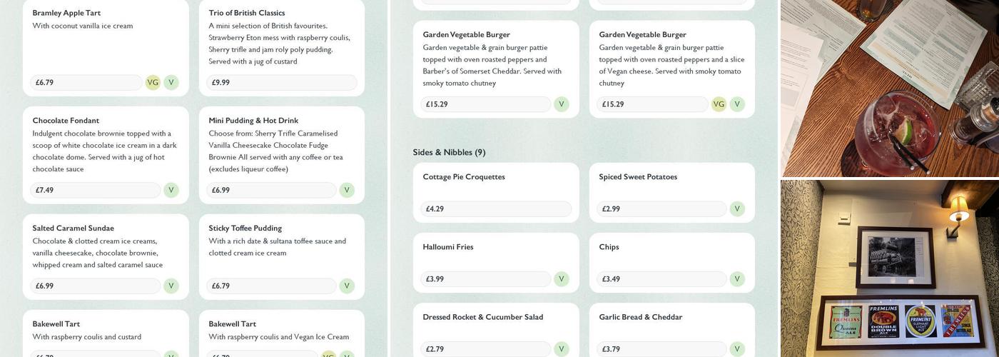 Chiltern Hundreds Menu