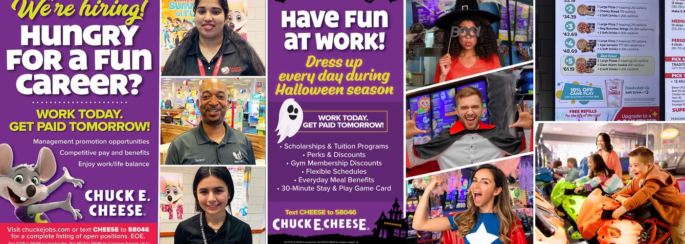 Chuck E. Cheese Menu