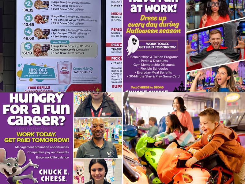 Chuck E. Cheese Menu