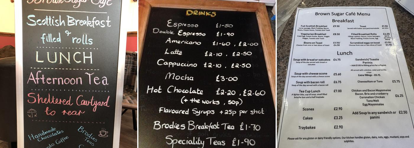 Brown Sugar Cafe Menu