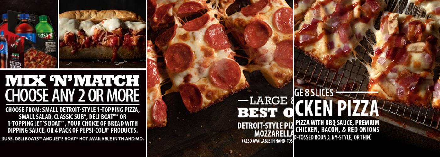 Jet's Pizza Menu
