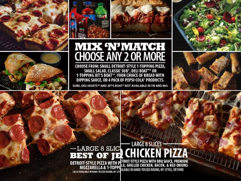 Jet's Pizza Menu