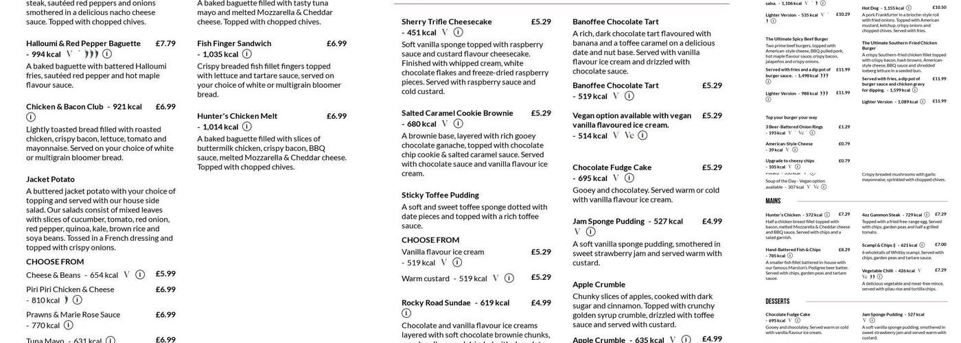 White Heifer That Travelled Menu