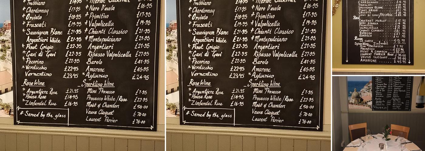 Ravello Ristorante Lanchester Menu