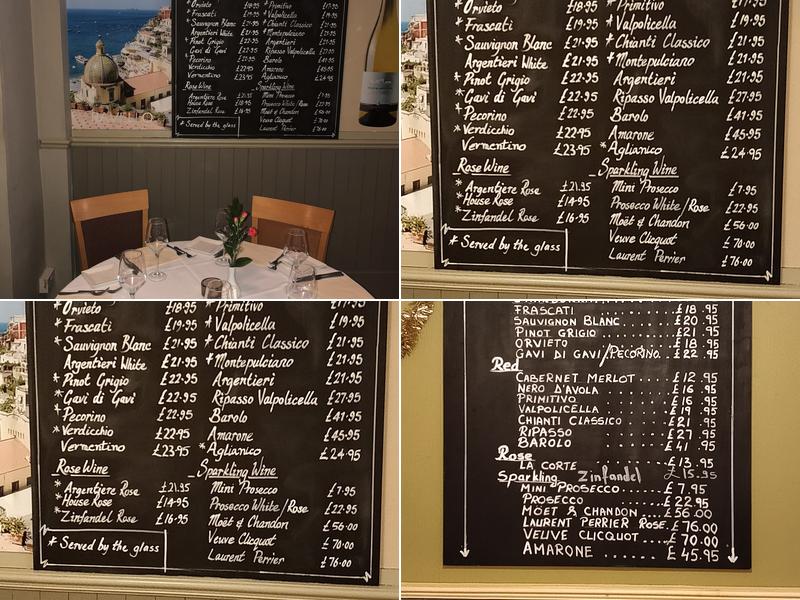 Ravello Ristorante Lanchester Menu