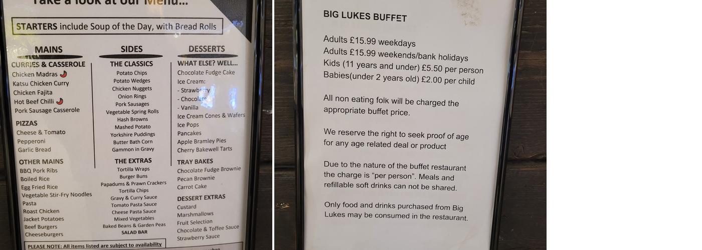 Big Lukes Menu