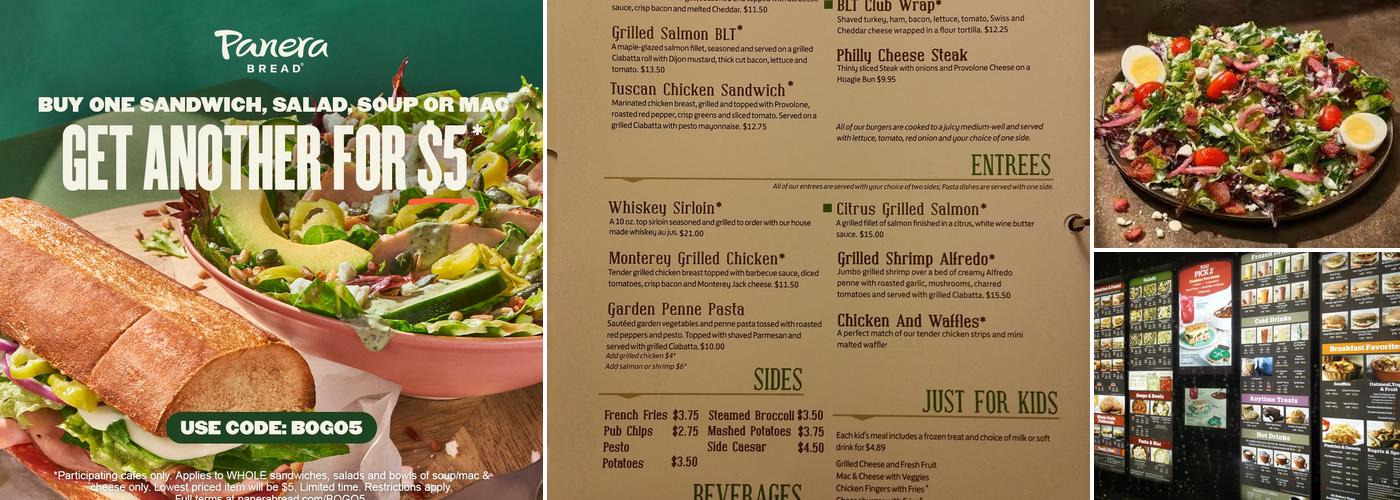 Panera Bread Menu