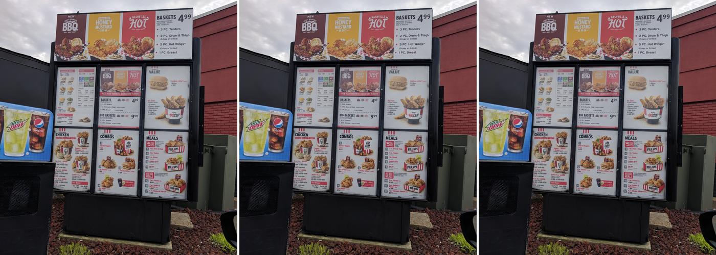 KFC Menu