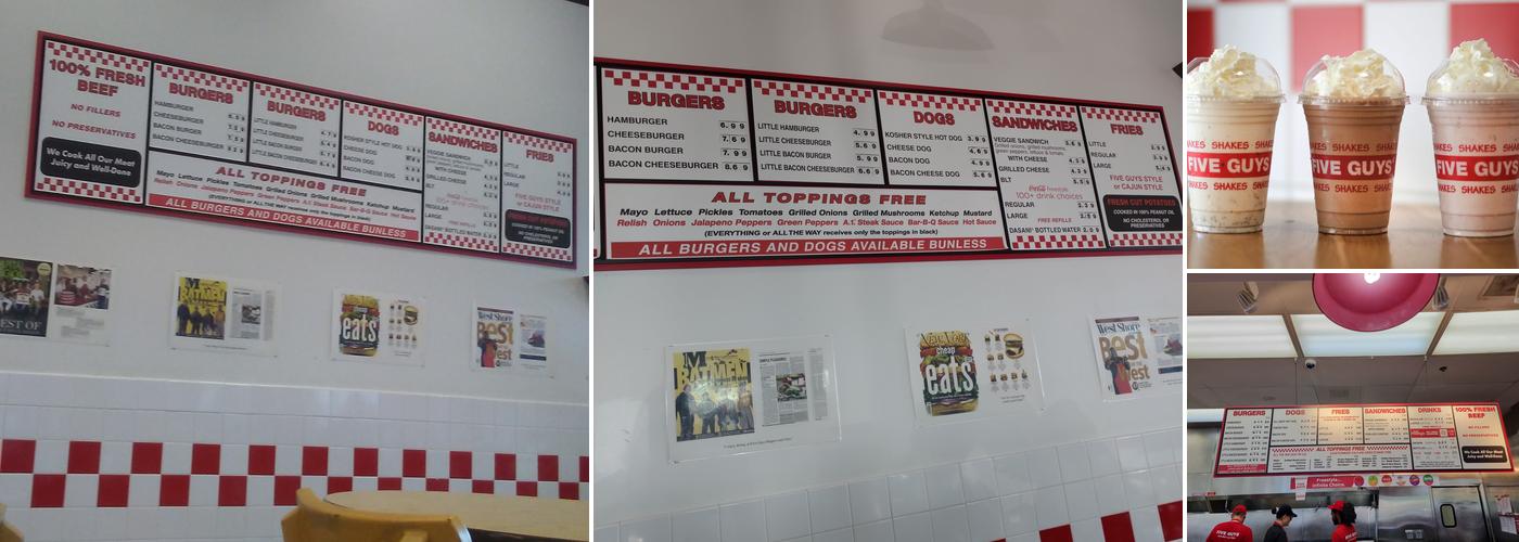 Five Guys Menu