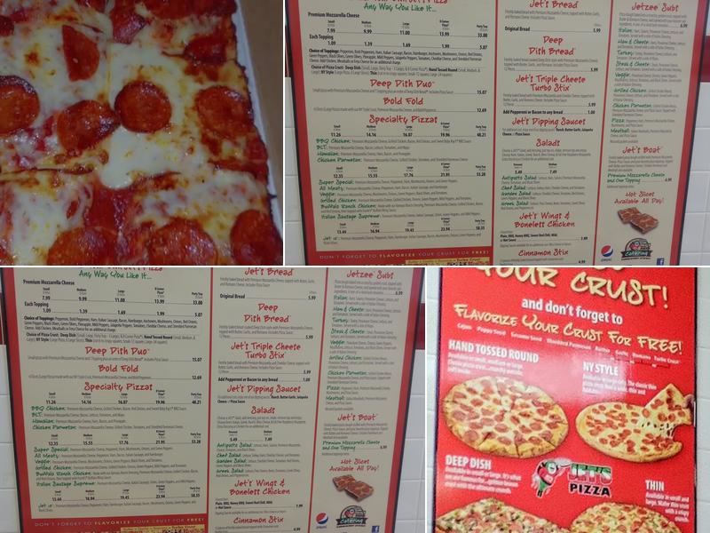 Jet's Pizza Menu
