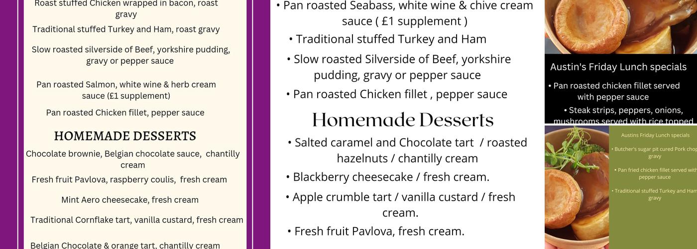 Austins Takeaway Menu