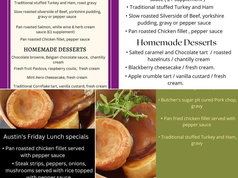 Austins Takeaway Menu