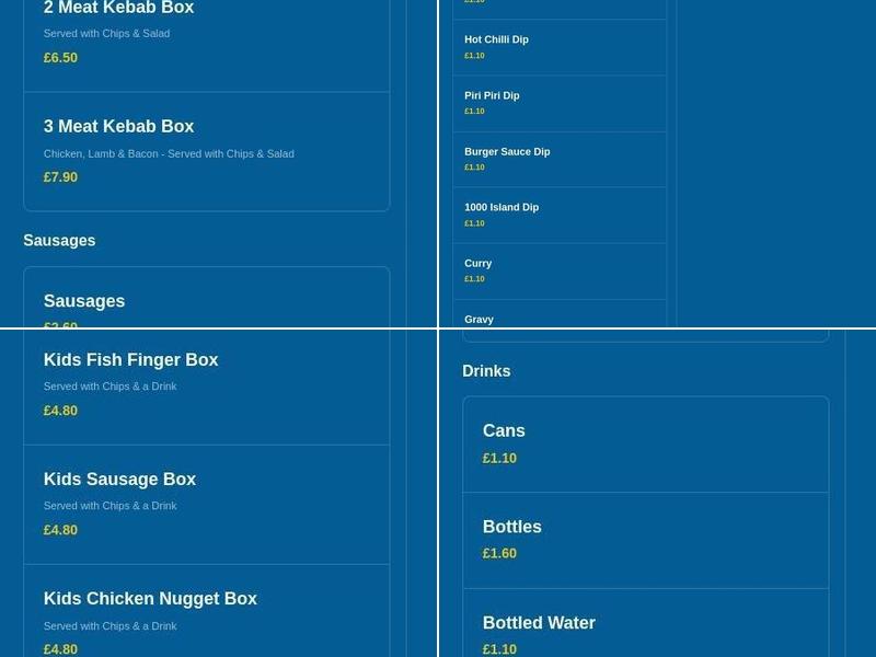 The Chip Basket Menu