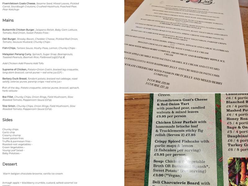 Deli On The Green Menu