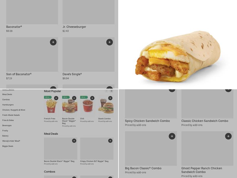 Wendy's Menu