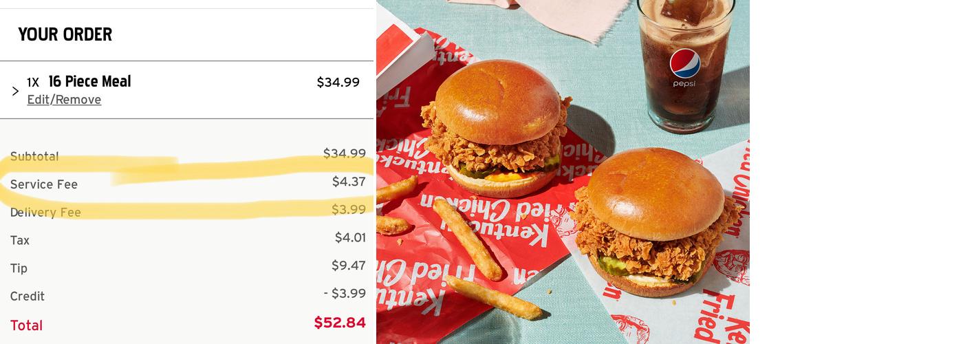 KFC Menu