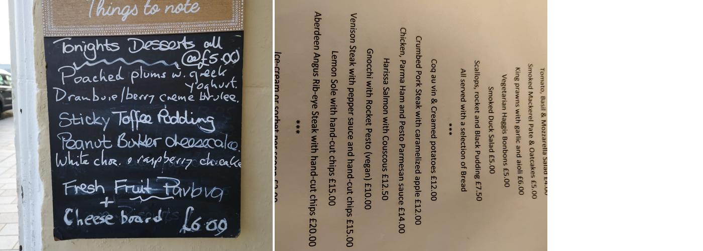 The Upper Crust Menu