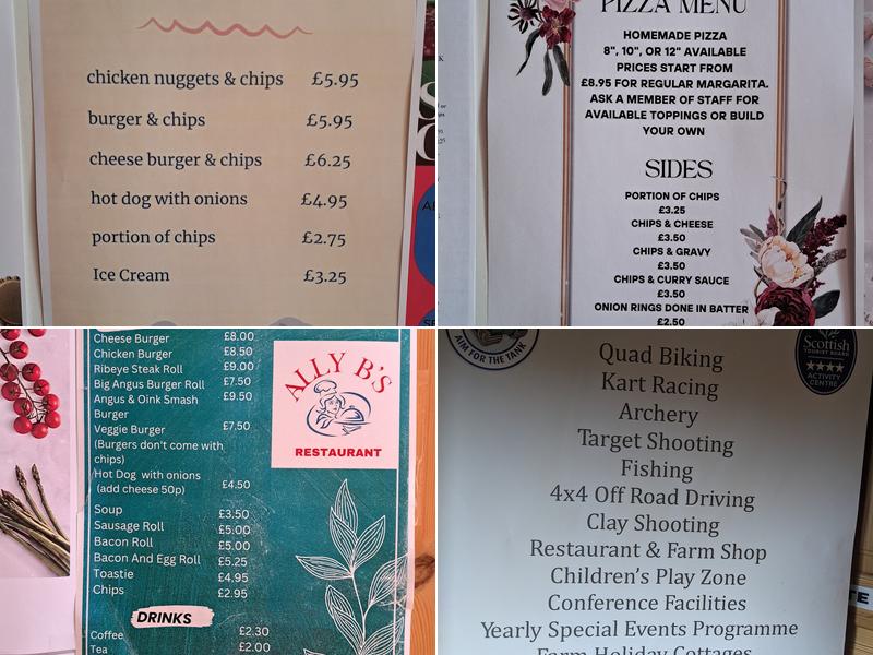 Deeside Activity Park Menu