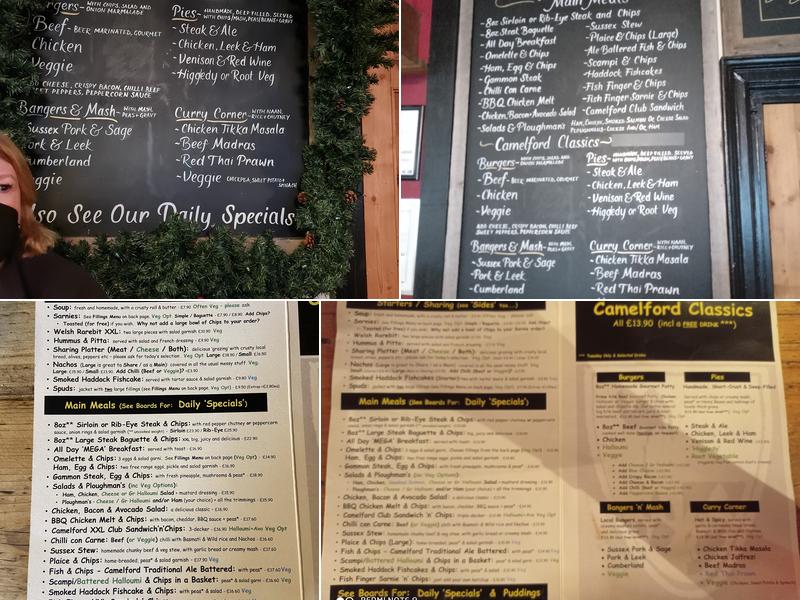 Camelford Arms Menu