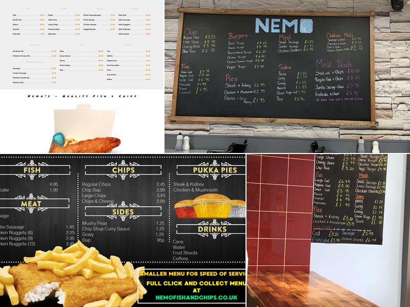 Nemo Fish & Chips Menu