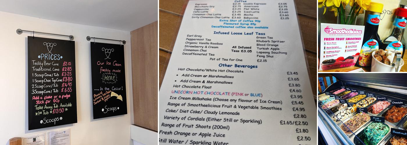 Scoops Artisan Ice Cream & Dutch Pancakes Menu