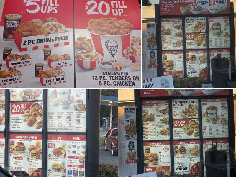 KFC Menu