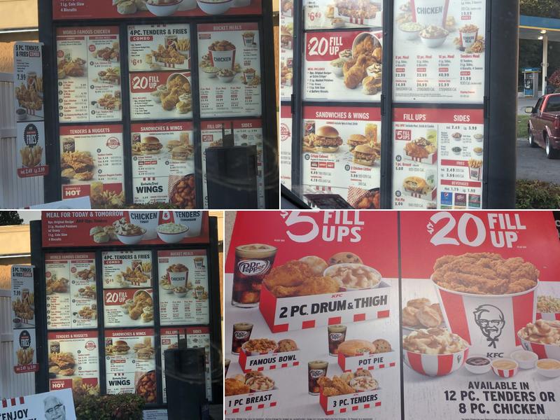 KFC Menu