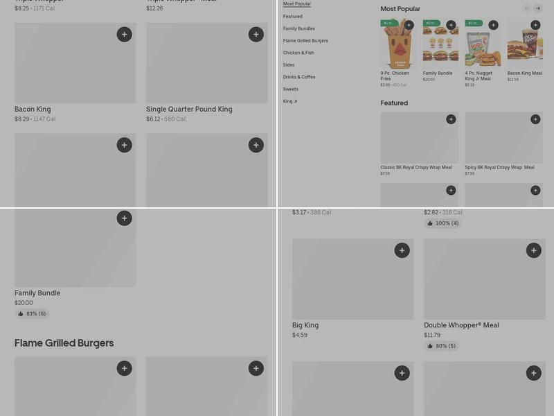 Burger King Menu