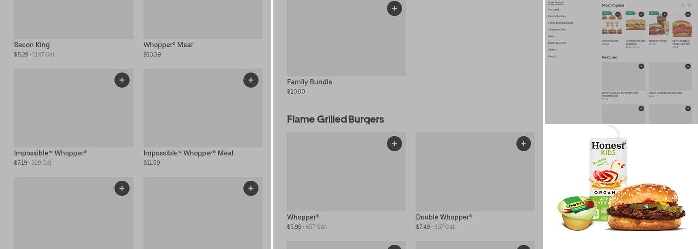 Burger King Menu