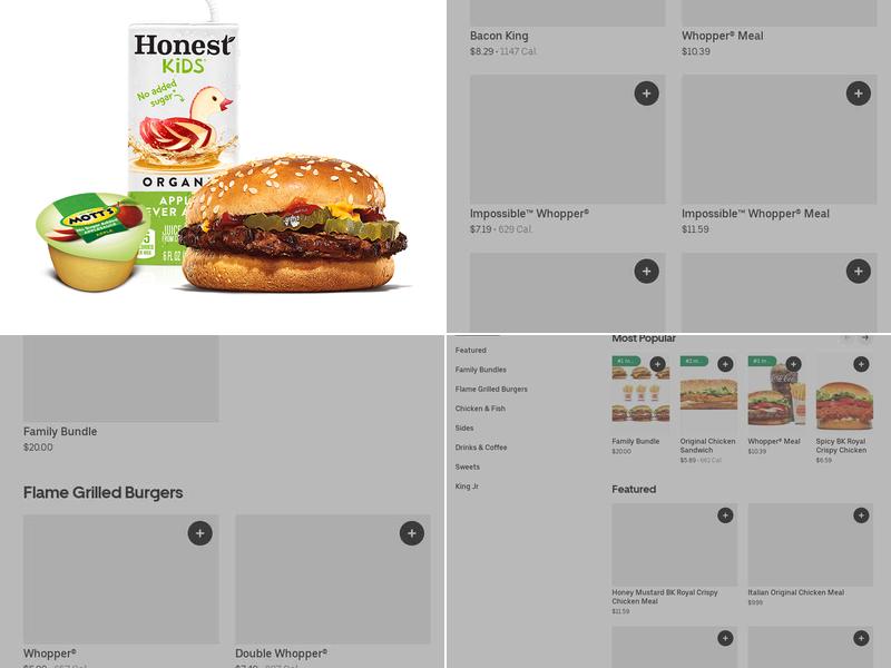 Burger King Menu