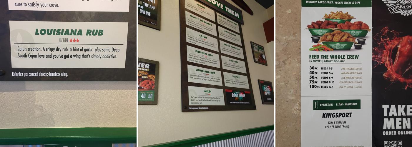 Wingstop Menu