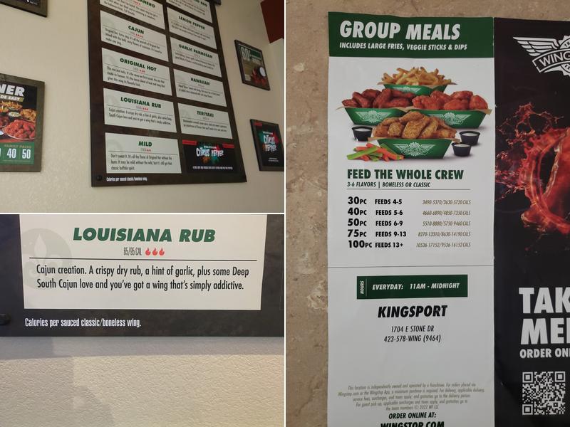 Wingstop Menu