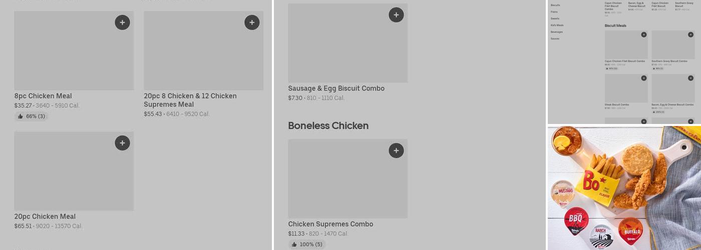 Bojangles Menu