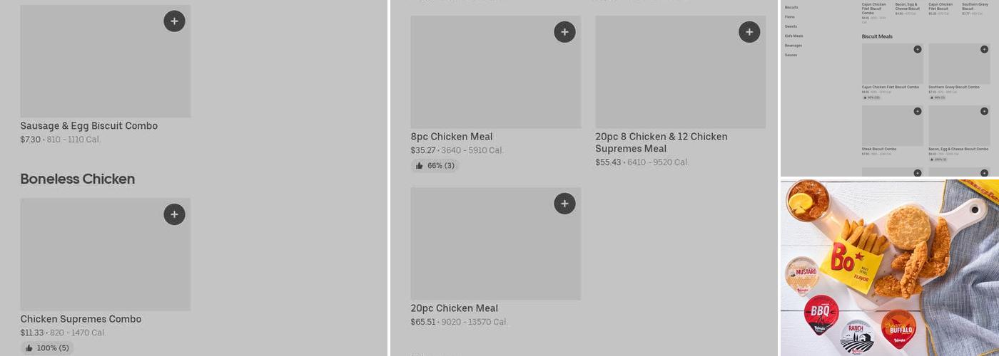 Bojangles Menu