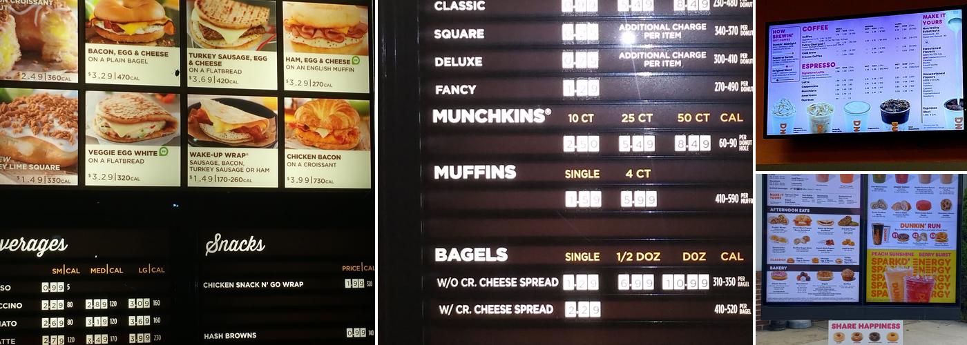 Dunkin' Menu