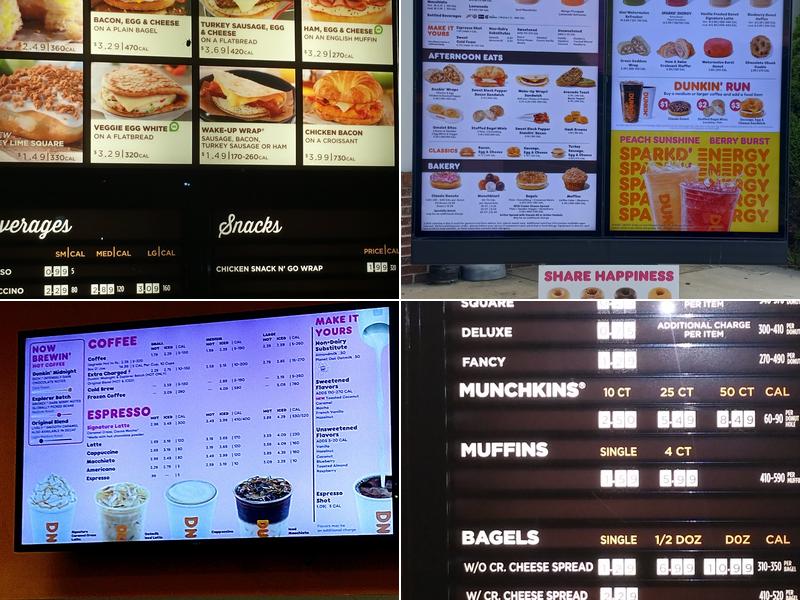 Dunkin' Menu