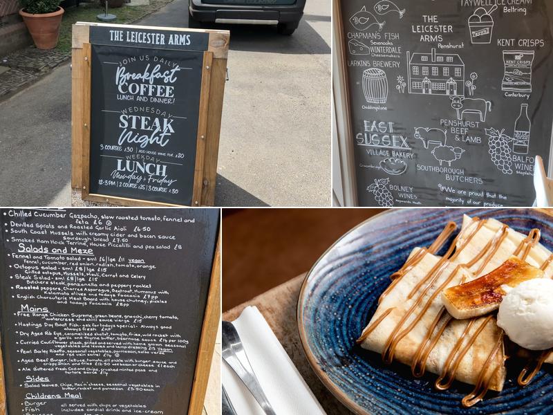 The Leicester Arms Hotel Menu