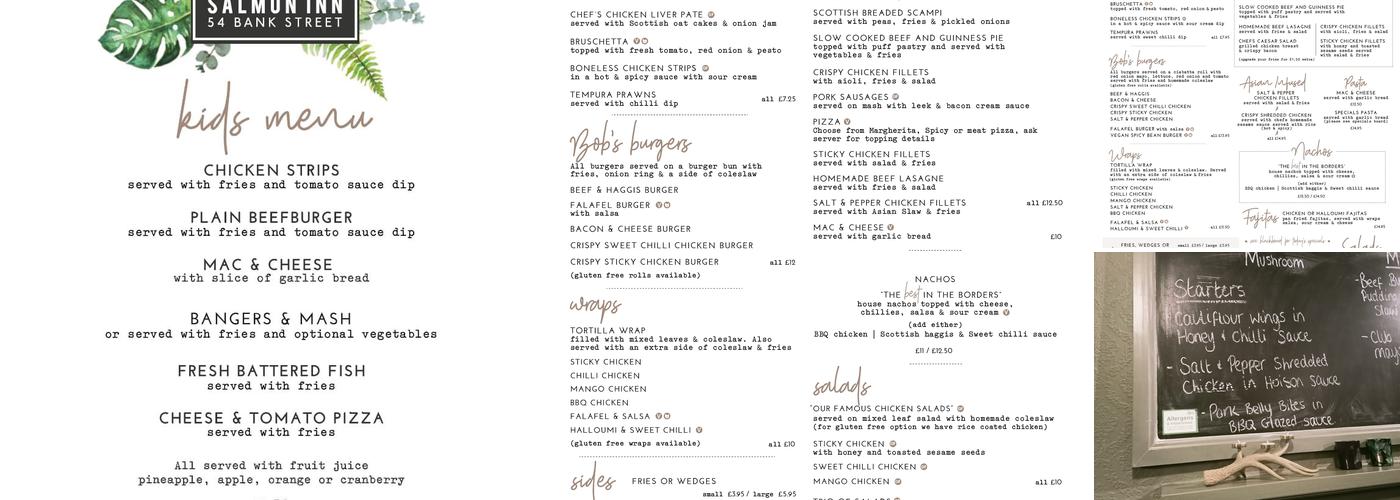The Salmon Inn Menu