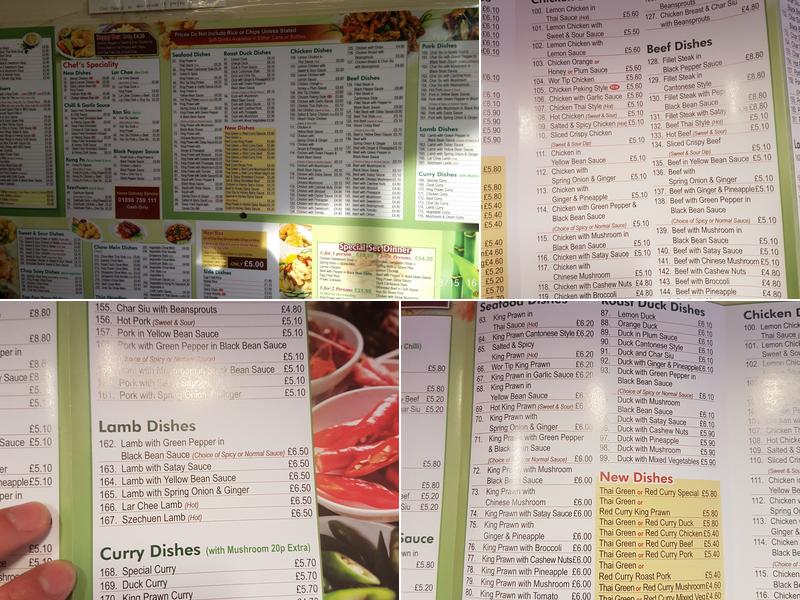 Fei Wong galashiels Menu